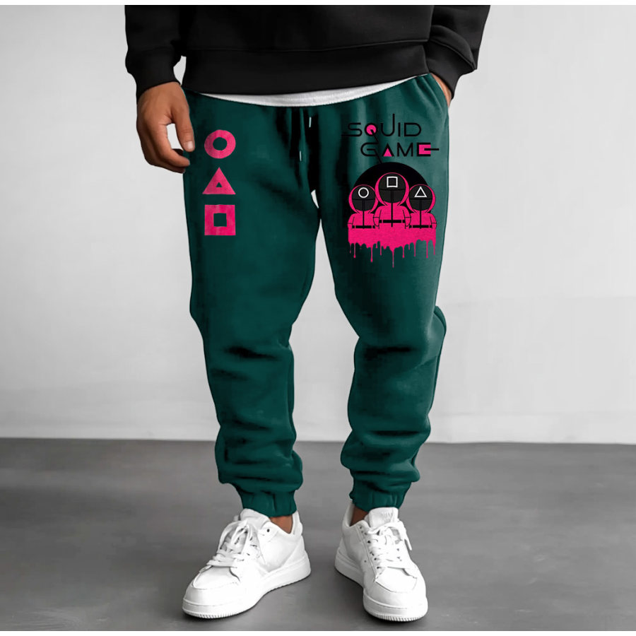 

Men's Vintage Squid Game Print Casual Outdoor Sweatpants