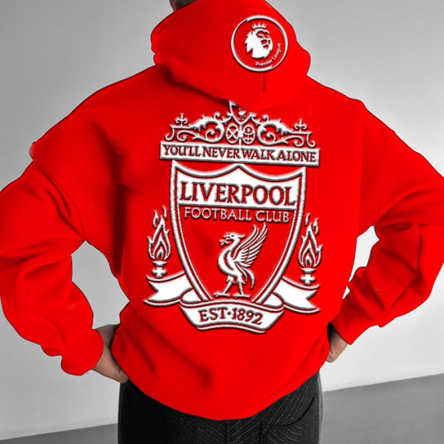 

Unisex Oversized Football League Print Hoodie
