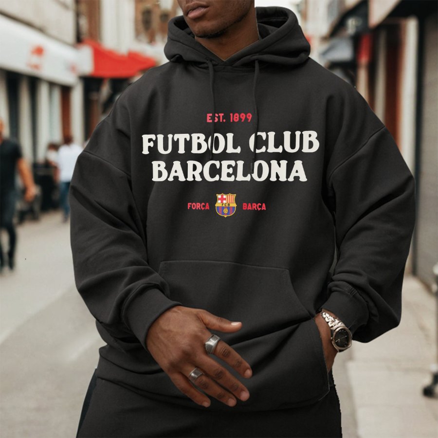 

Unisex Football Race 2025 Print Black Oversized Hoodie