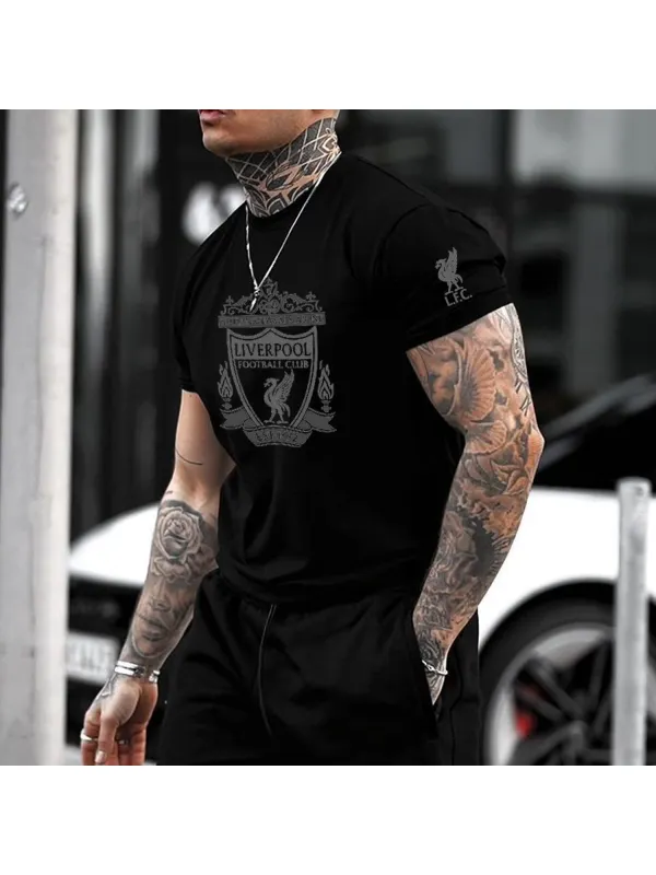 Men's Sports Football Print T-Shirt - Aptkoi.com 