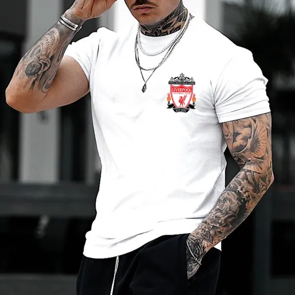 Sports Football Letter Print T-shirt - Ootdyouth.com 