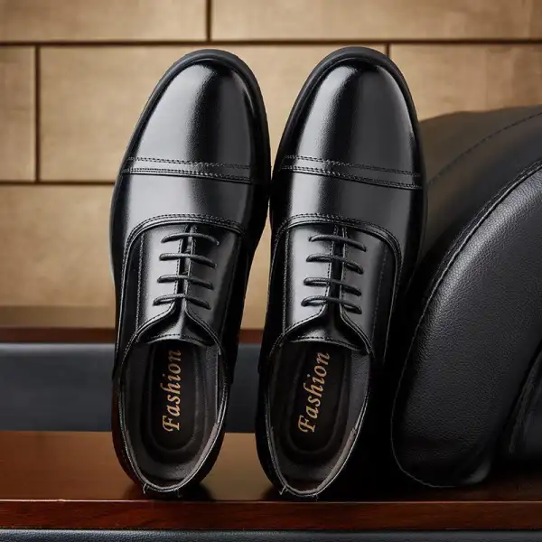 Men's Derby Shoes Genuine Leather Business Dress Casual Lace Up - Cotosen.com 