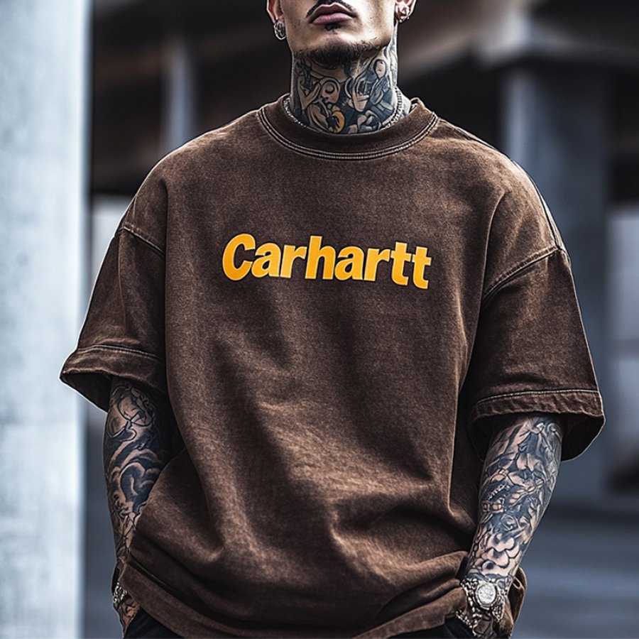 

Men's Carhartt Oversized Washed Distressed Graphic Print T-shirt