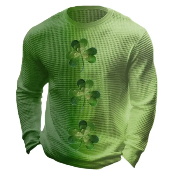 Men's St. Patrick's Day Waffle Long Sleeve T-Shirt Only $27.99 - Cotosen.com 