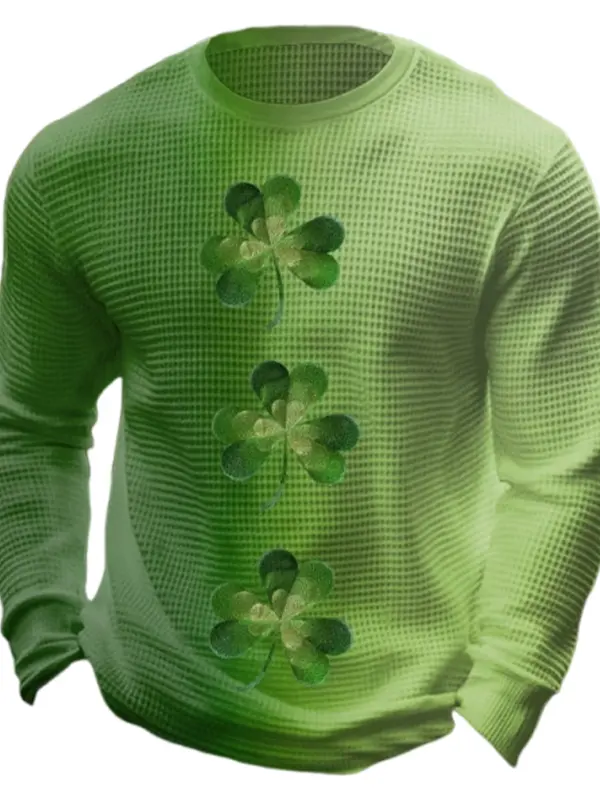 Men's St. Patrick's Day Waffle Long Sleeve T-Shirt Only $27.99 - Menbarn.com 