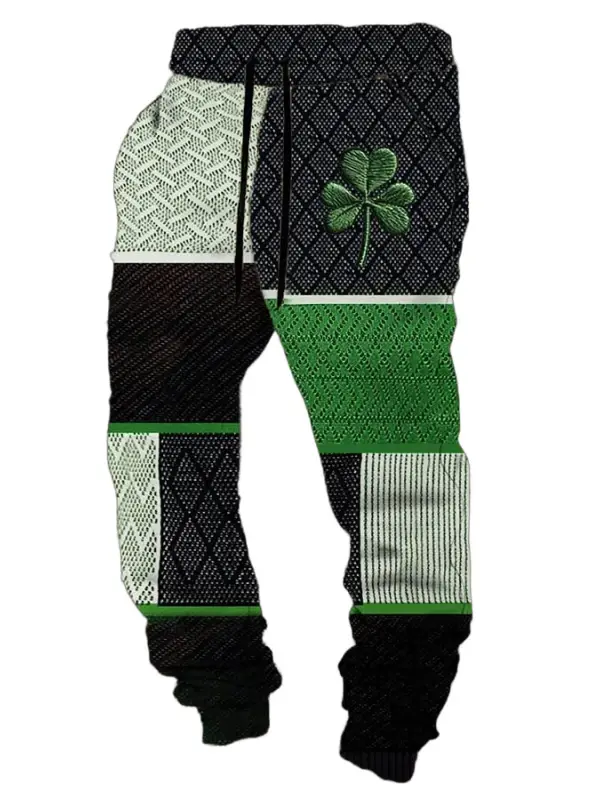 Men's Vintage Shamrock St. Patrick's Day Casual Sweatpants Only $25.99 - Menbarn.com 