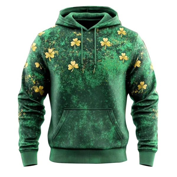 Men's St. Patrick's Day Shamrock Art Print Hoodie Only $28.99 - Cotosen.com 