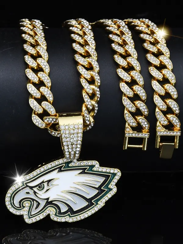 Unisex Rugby Team Hip Hop Necklace - Menbarn.com 