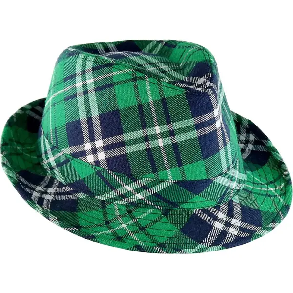 Unisex Festive Party St. Patrick's Day Green Clover Checkered Bud Hat Only $11.99 - Cotosen.com 