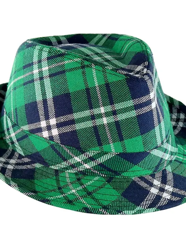 Unisex Festive Party St. Patrick's Day Green Clover Checkered Bud Hat Only $11.99 - Menbarn.com 