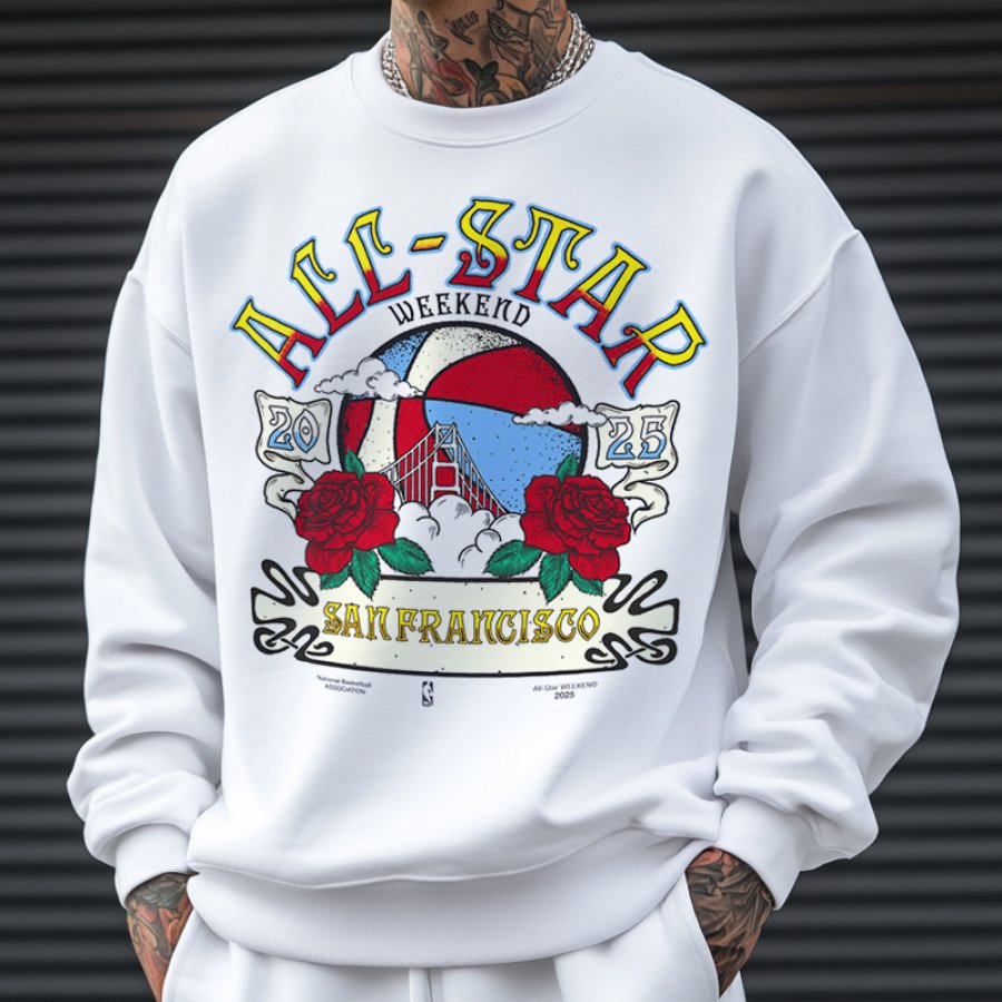 

2025 Basketball Weekend Oversize Max 90 Round Neck Sweatshirt