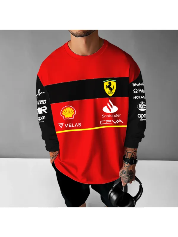 Unisex Oversized Universal Racing Team Long Sleeve T-Shirt - Aptkoi.com 