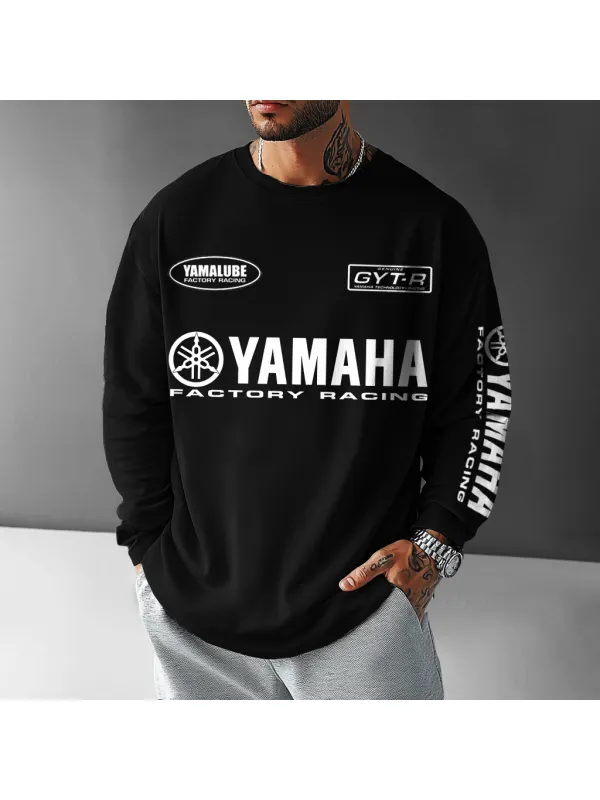Unisex Oversized Universal Racing Print Casual Long Sleeve T-Shirt - Aptkoi.com 