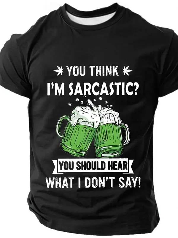 Men's Vintage St. Patrick's Day Print Black Short Sleeve T-Shirt Only $18.99 - Menbarn.com 