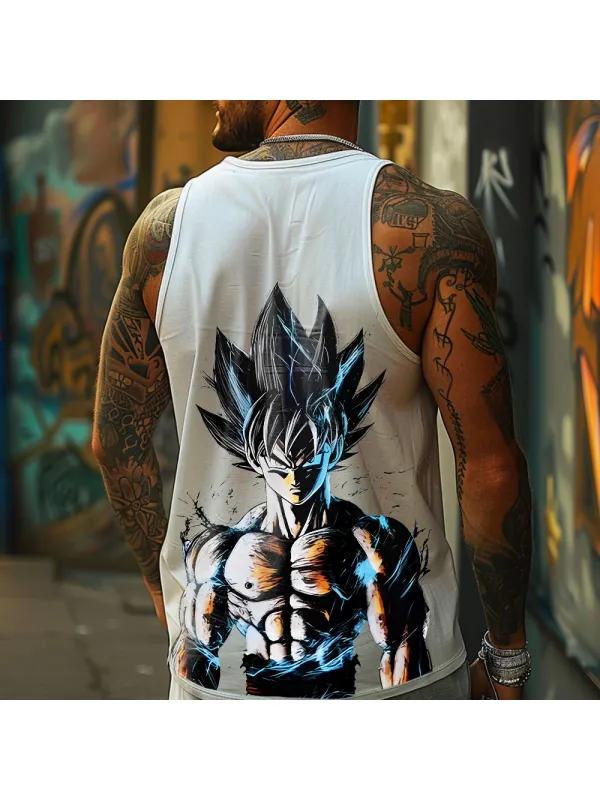 Casual Anime Printed GYM Tank Top - Aptkoi.com 
