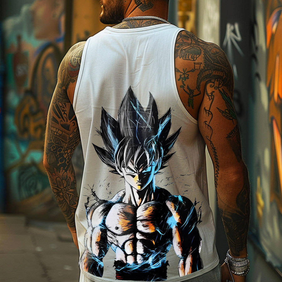 

Casual Anime Printed GYM Tank Top