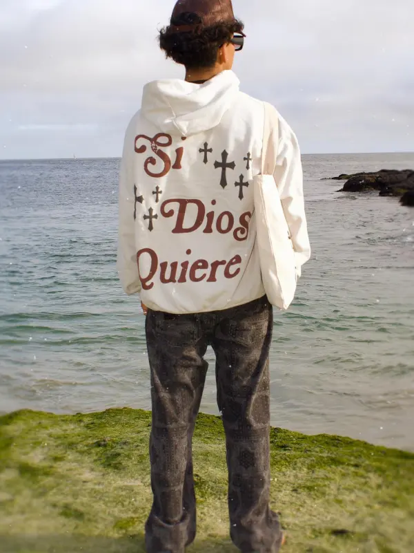 Unisex Text Pink Si Dios Quiere: A Statement In White And Faith Only $31.99 - Pragmaace.com 