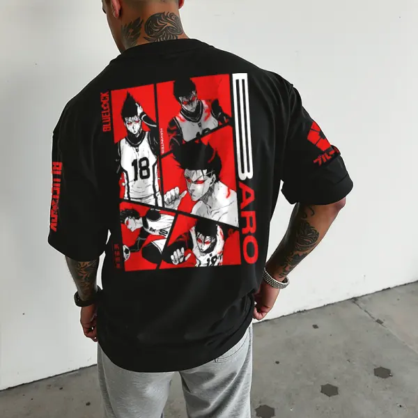 Unisex Football Anime Graphic Print T-shirt - Wayrates.com 