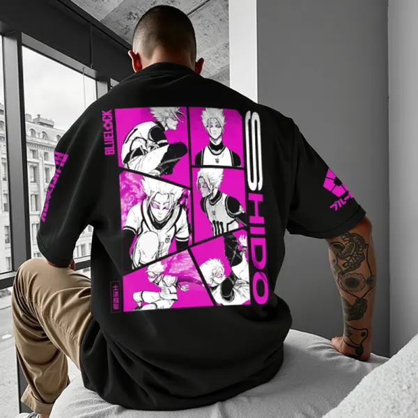 Unisex Football Graphic T-Shirt With Anime Characters - Wayrates.com 