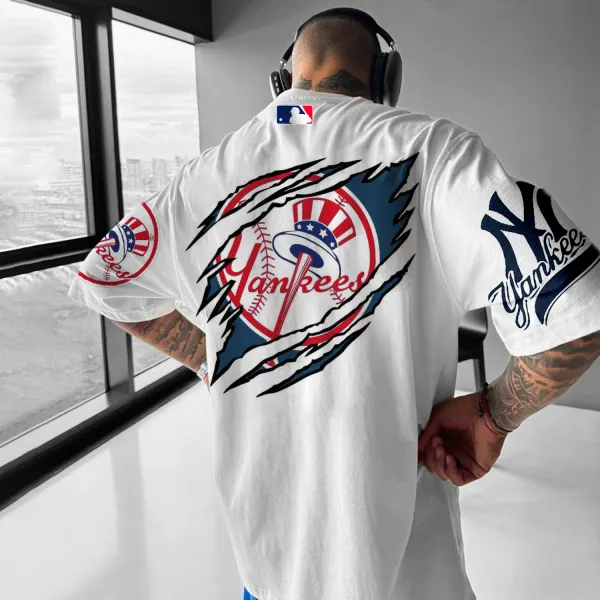 Casual Baseball Print Design T-shirt - Yesunshine.com 