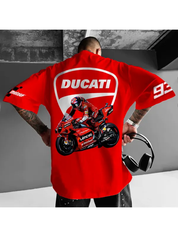 Unisex Oversized Motorcycle Graphic T-Shirt - Aptkoi.com 