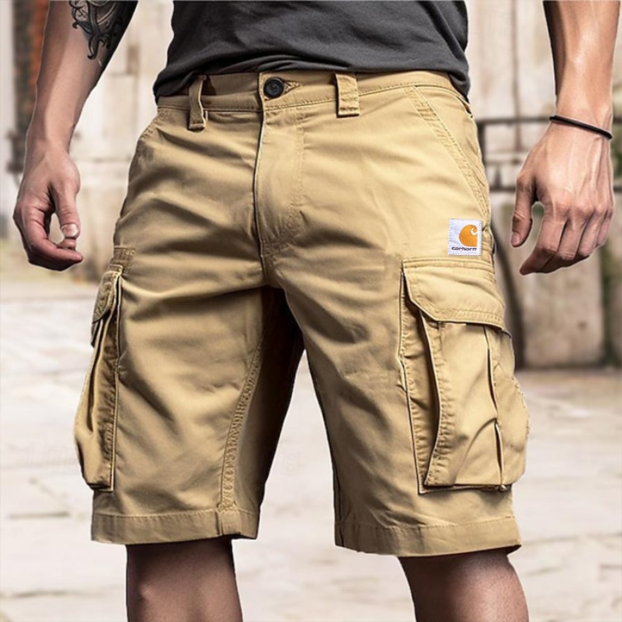 

Men's Khaki Cargo Shorts Durable Versatile For Outdoor Adventures