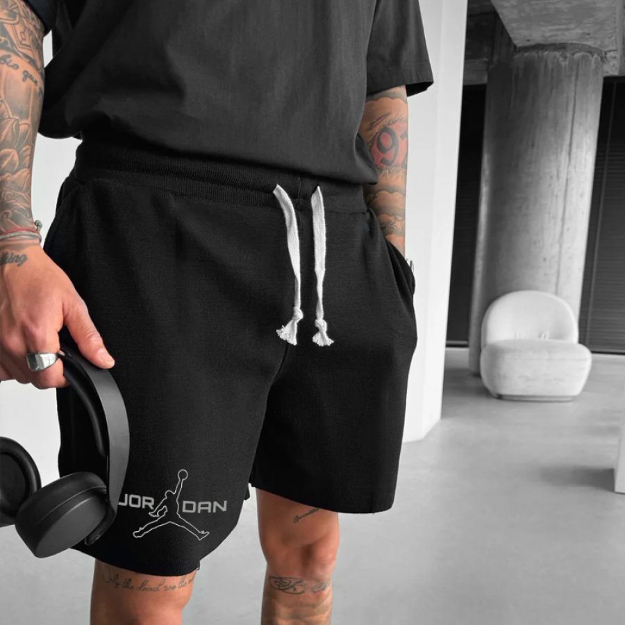 

Unisex Basketball Print Sports Leisure Drawstring Shorts