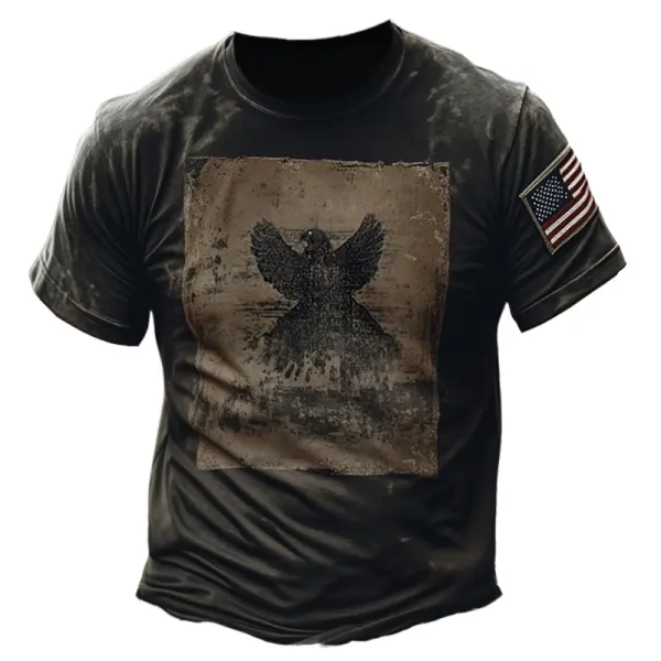 Men's Vintage Tactical Eagle Emblem T-Shirt - Anurvogel.com 