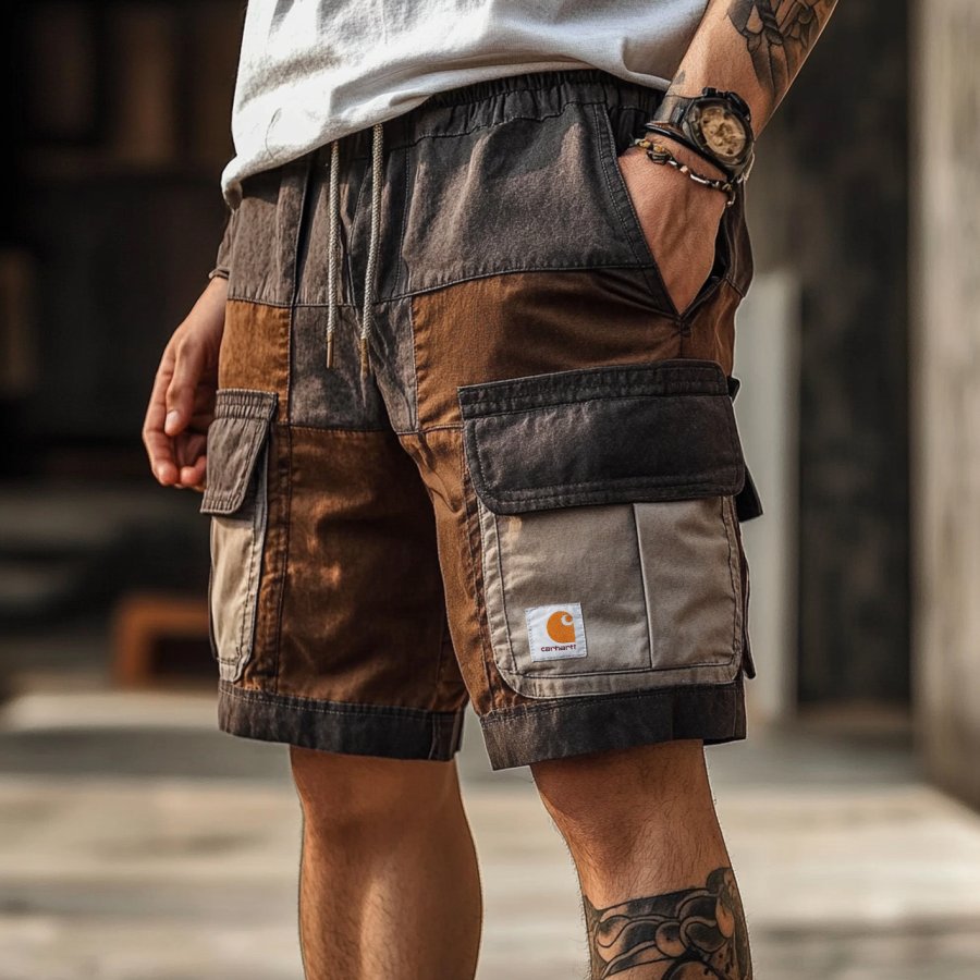 

Men's Carhartt Vintage Surf Spring&Summer Daily Patchwork Cargo Shorts