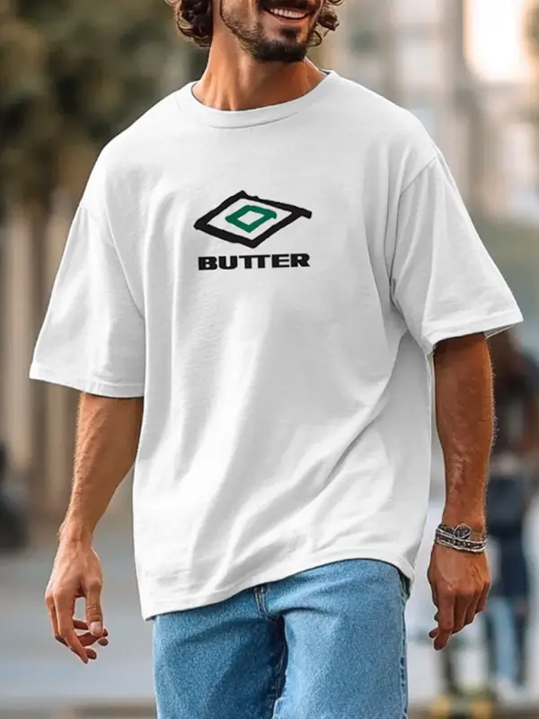 Unisex Ball Umbro Graphic Print Streetwear Oversized White Short Sleeve T-Shirt - Menbarn.com 