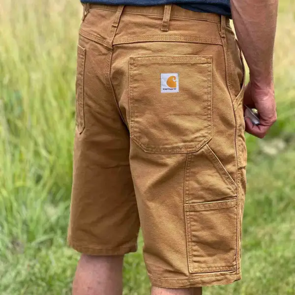 Men's Outdoor Tactical 12 Oz Duck Canvas Carpenter Cargo Shorts - Wayrates.com 