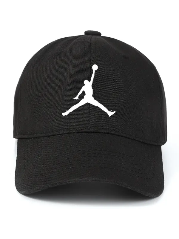 Washed Cotton Sun Hat Basketball Print Outdoor Casual Cap - Aptkoi.com 