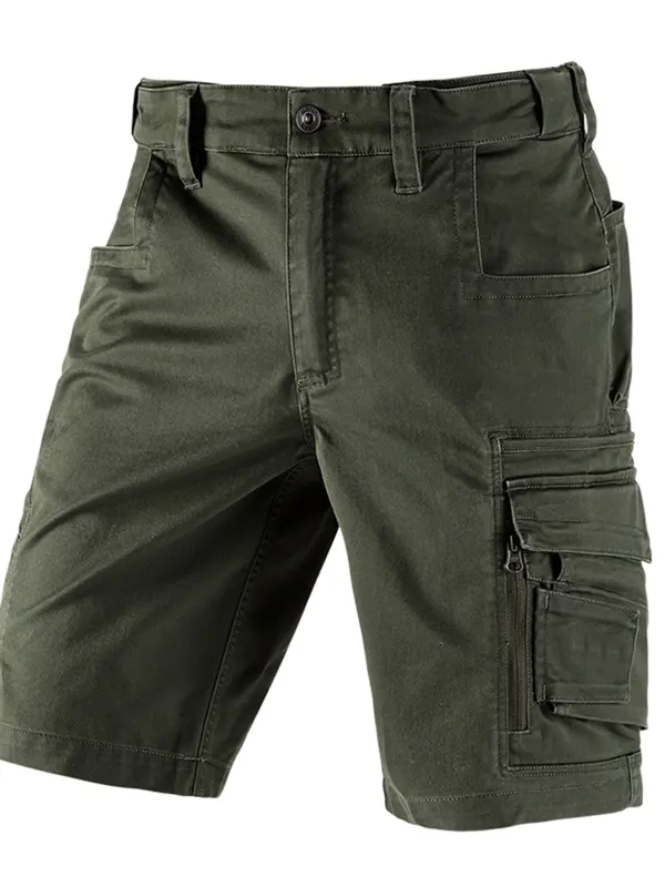 Men's Outdoor Multi-Pocket Tactical Stretch Workwear Cargo Shorts - Pragmaace.com 