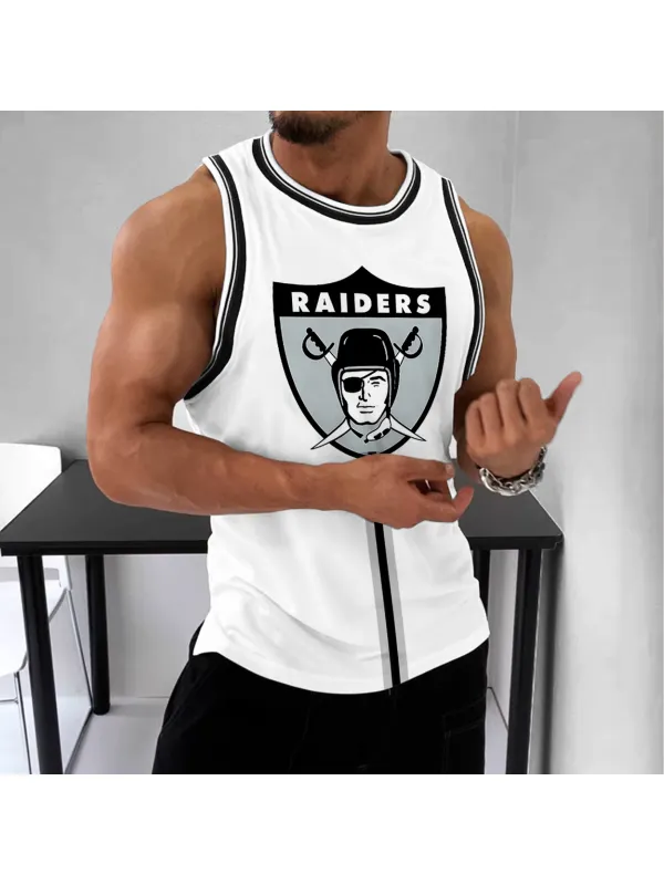 Men's Rugby Graphic Print Sleeveless Tank - Aptkoi.com 