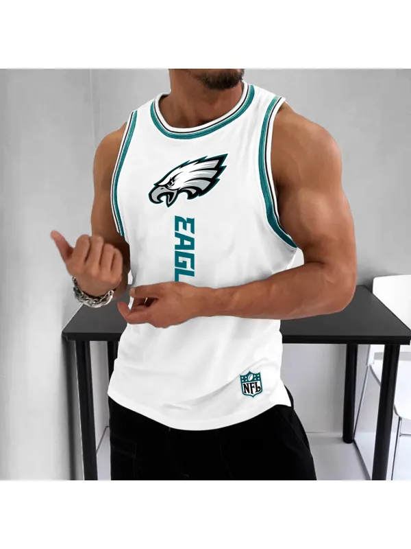 Mens Rugby Team Sports Casual Sleeveless Tank - Aptkoi.com 