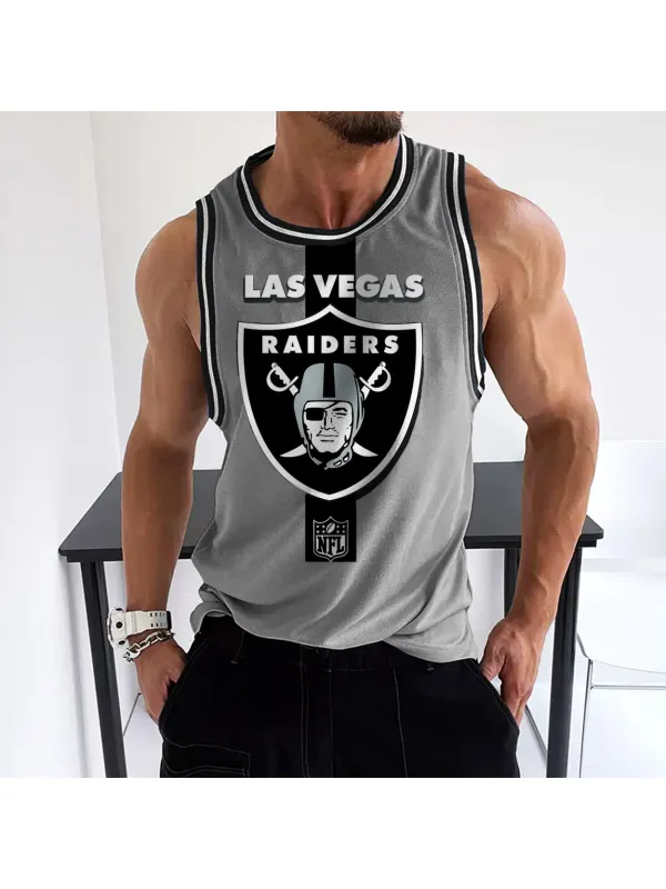 Men's Rugby Team Graphic Print Sleeveless Tank - Aptkoi.com 
