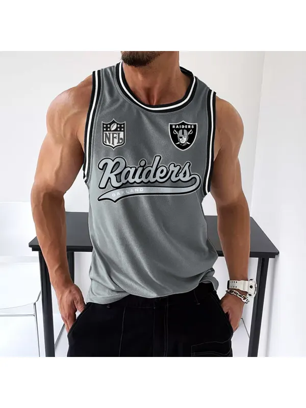 Mens Rugby Graphic Sleeveless Tank - Aptkoi.com 