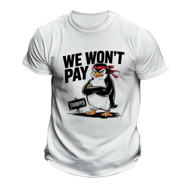 Resist Political Injustice Funny Penguin Against Tariffs T-shirt - Wayrates.com 