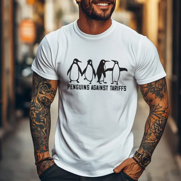 Vintage Penguins Protest Against Funny Penguins Tariffs T-shirt - Wayrates.com 