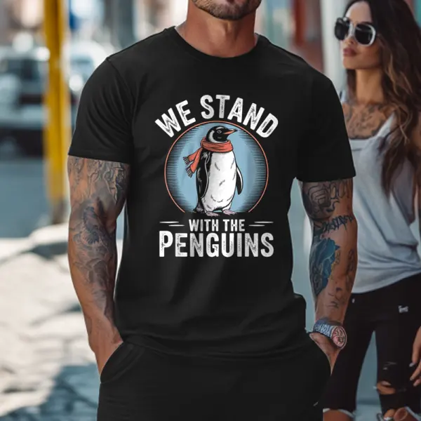 Tariffs On Penguins Heard Island We Stand With The Penguins T-shirt - Wayrates.com 