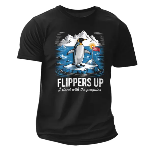 I Stand With Penguin Resist Penguins Protest Against Tariffs T-shirt - Wayrates.com 