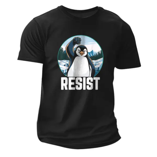 Against Tariffs Penguin Funny Resist Tariffs T-shirt - Wayrates.com 
