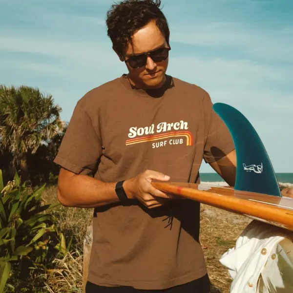 Surf Club Graphic T-Shirt For Men - Yesunshine.com 