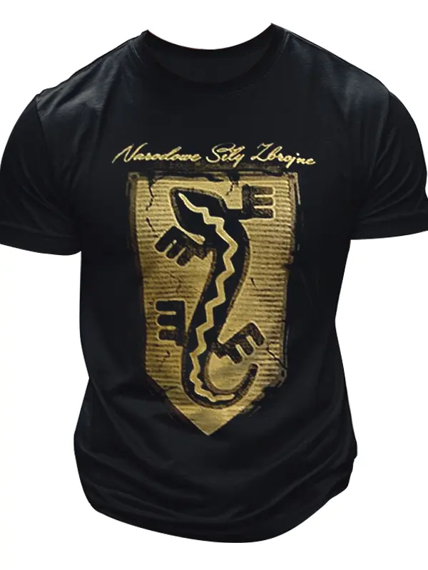Men's Vintage Poland Golden Stylish Graphic T-Shirt - Simplyion.com 