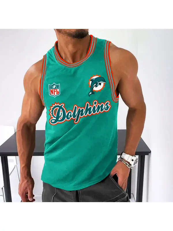 Men's Rugby Team Graphic Workout Tank Top - Aptkoi.com 