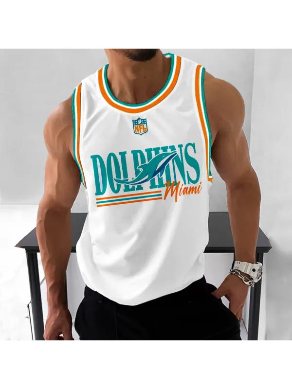 Men's Rugby Graphic Casual Print Fitness Sleeveless Tank Top - Aptkoi.com 