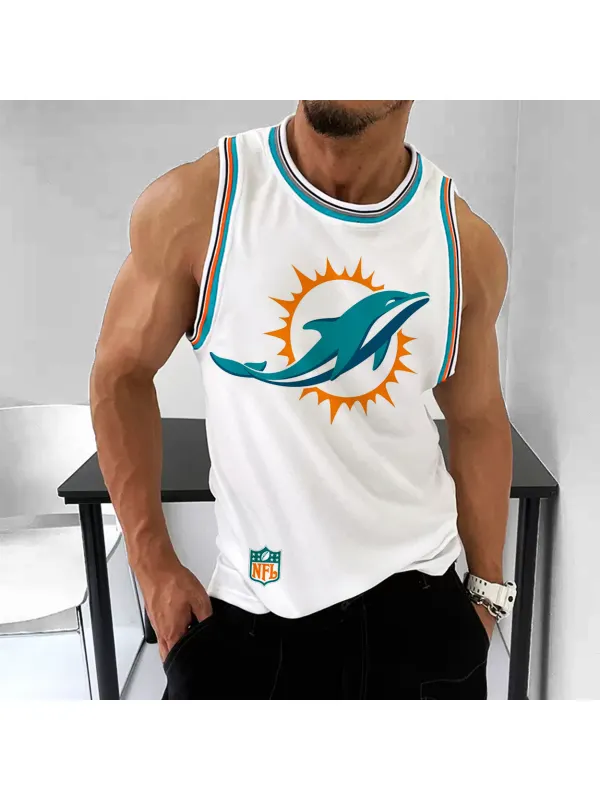 Men's Rugby Team Graphic Casual Gym Tank Top - Aptkoi.com 