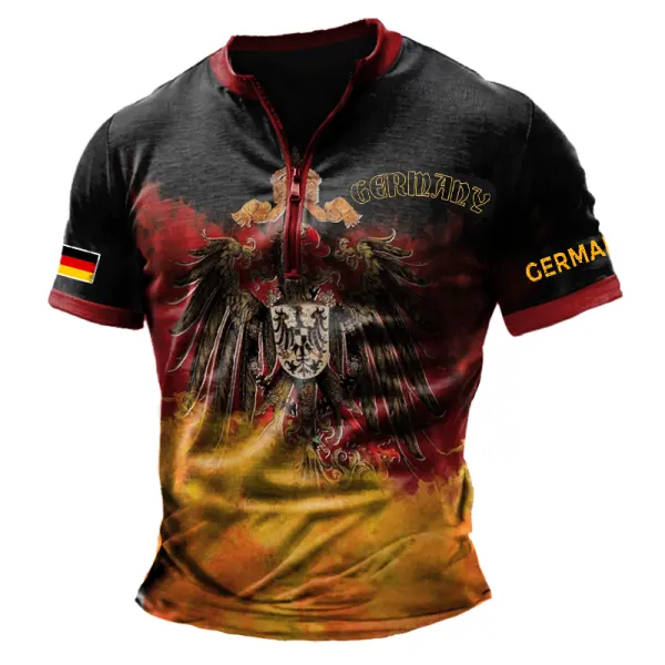 Germany Themed Eagle Emblem Cycling Zipper T-shirt - Yesunshine.com 