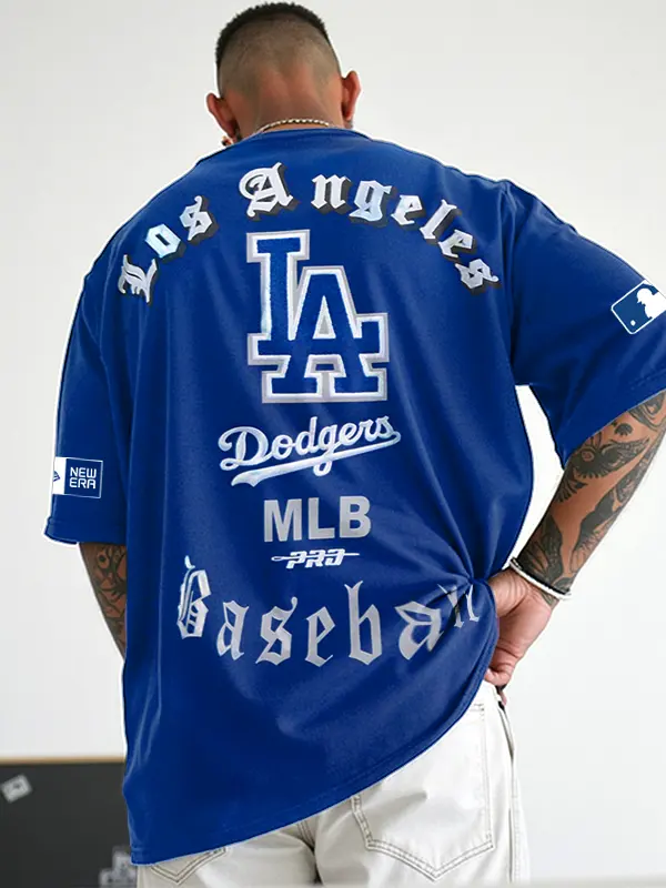 Oversize Los Angeles Baseball Stylish T-Shirt - Menbarn.com 