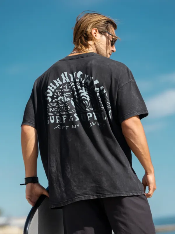 Graphic T-Shirt For Surf Enthusiasts - Perfect For Summer Adventures - Menbarn.com 